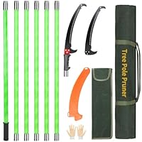 SWAWIS Hochentaster Astsäge mit Teleskopstiel 6,4M Teleskop Astsäge Baumsäge Einstellbare Länge Hochentaster Manuell Teleskopsäge mit Tragetasche, Schneidet Sauber und Schnell für Hohe Äste