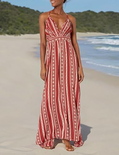 Angie Women's V Neck Maxi Dress Surplus3