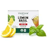 VAHDAM, Lemon Basil Iced Tea Premix - 20 Sachets | 100% Organic Himalayan Green Tea | No Artificial Ingredients | ICED Green TEA or Kombucha Tea, Low Calorie Pre-workout Refreshment
