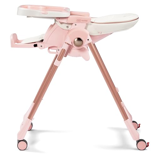 Image of PEG Prima Pappa Zero 3 - High Chair - Mon Amour (Rose Gold & White) | For Children Newborn to 3 Years of Age - Made in Italy