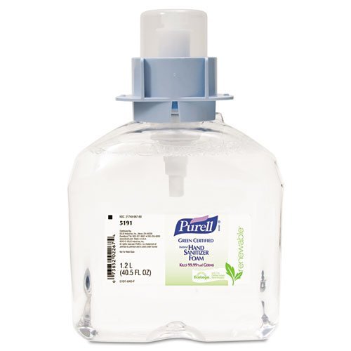 Green Certified Instant Hand Sanitizer Foam, 1200mL FMX Refill, 3/Carton 5191-03 (DMi CT