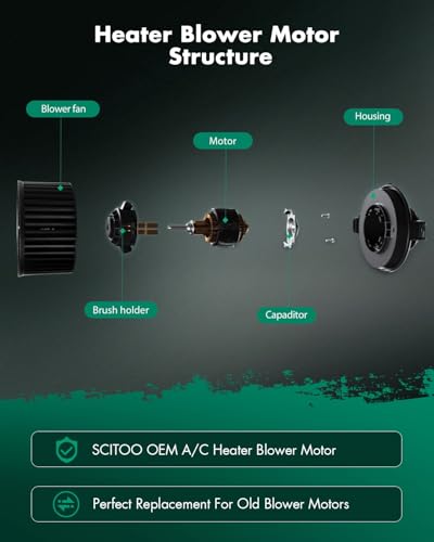 Image of SCITOO HVAC Heater Blower Motor with Fan Cage 700341 For Audi 2015-2022,For Volkswagen 2015-2021