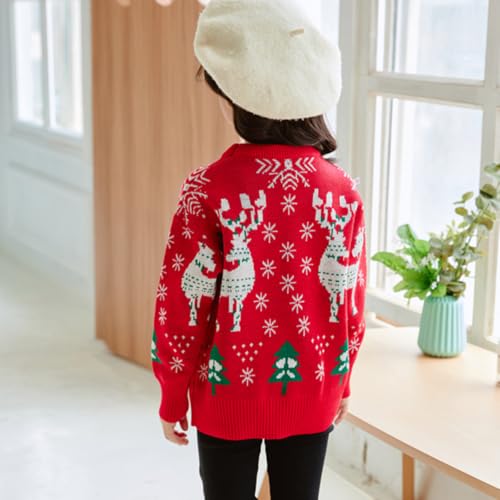 Toddler Kids Christmas Sweater For Boys Girls Knit Crewneck Pullover 7-8 T - image 3