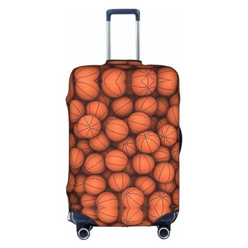 Housse de bagage de voyage avec motif basket imprimé blanc protection élastique pliable L