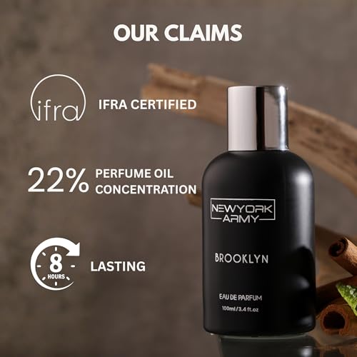Image of Luxury Brooklyn Unisex Perfume | Eau de Parfum 100ml | Mint, Rose & Patchouli | Citrus, Spicy, Woody Premium Fragrance | Long Lasting Perfume for Man and Woman