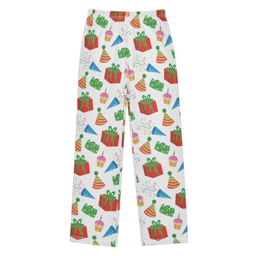 ZZXXB Cupcake Gift Boys Long Pants Soft Trousers Elastic Waist Kids Lounge Bottoms with Pockets S-XL