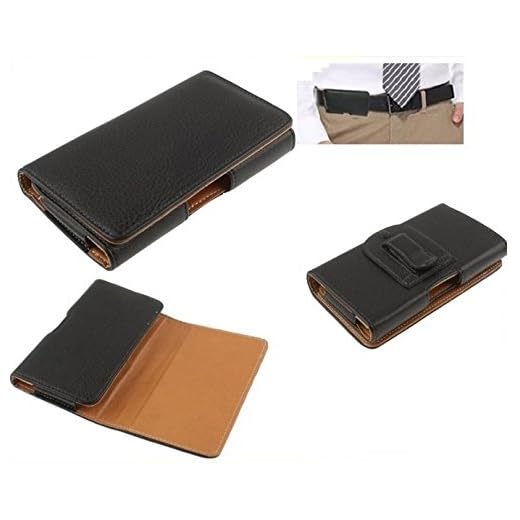 DFV mobile - Funda Cinturon Clip Horizontal Piel Sintetica Premium para ZTE Blade V7 Lite - Negra