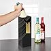 Purple Q Crafts 4 PACK Black Wine Bag for Wine Bottle Whiskey/Spirits, Reusable Bag with 4 Gold Tags, Laminated for Extra Strength