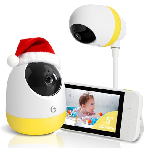 38% off - Ellie Pro Baby Monitor with Camera and Audio,5'' IPS 2K UHD Resolution,6000mAh Battery, Remote...