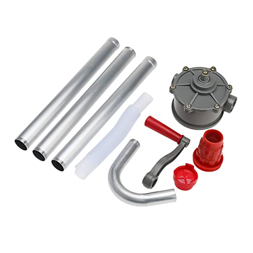 Norjin Aluminum Drum Rotary Hand Pump, 15 To 55 Gallon Barrel Pump Hand Crank Oil Gas Barrel Drum Pump Gasoline Diesel Transfer Pump #TOP4