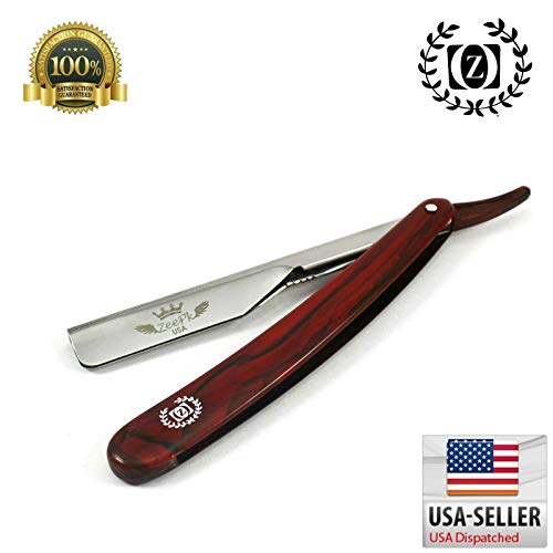 CUT THROAT BEARD BARBER SALON STRAIGHT RAZOR RASOIR + FREE BLADES RED