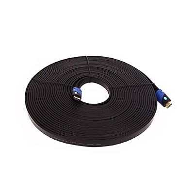 KAYO Flat HDMI Cable - 40 FT, High Speed HDMI Cable Flat Wire - CL3 Rated Supports 4K, Ultra HD, 3D, 2160p, 1080p, Ethernet and Audio Return (Latest HDMI 2.0b Standard) HDCP 2.2 Compliant - 40 FEET