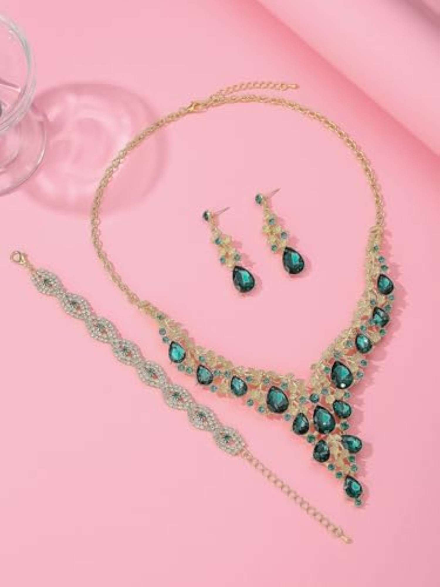 Wedding Bridesmaid Austrian Crystal Rhinestone Jewelry Set