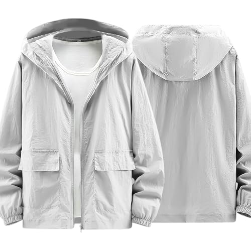 Summer Zip Up Jacket Hoodie for Men Long Sleeve UPF 50+ Sun Shirts Loose Casual Lightweight Outdoor Fishing Tops3