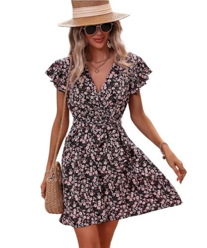 GRECIILOOKS Summer Dresses for Women – Short One Piece A-Line Midi Dress | Lightweight Vacation Wear & Daily Casual Outfit