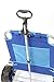 MacSports 2-in-1 Beach Folding Lounge Chair+Cargo Cart for Tanning Outdoors Sunbathing | Sun Chair, Tanning Chair, Portable, Lightweight, Lounger for Patio, Collapsible with All-Terrain Wheels | Blue