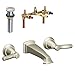 Moen KLRO-W-TS6204BN Rothbury Two-Handle Wall-Mount Lavatory Faucet, Brushed Nickel