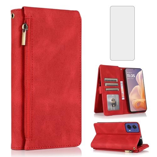 Coque Motorola Moto G85 5G étui portefeuille cuir avec porte-cartes intégré