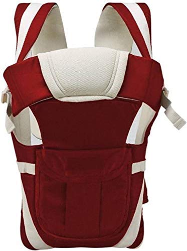 Crawl'in 4-in-1 Adjustable Baby Carrier Cum Kangaroo Bag/Baby Carry Sling/Back/Front Carrier for Baby (Maroon)