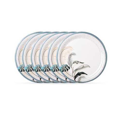 Image of Golden Fish 6 Pcs Quarter Plate Set for Quick Serving | Small Plates for Snacks, Breakfast & Starters | Compact Size, Easy Handling & Stackable Design | Ideal for Home Use & Gifting