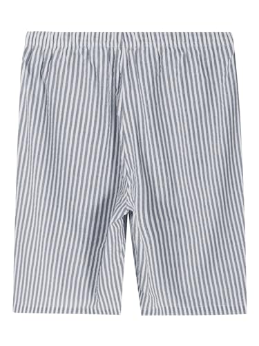 Image of Latuza Women's Cotton Bermuda Long Pajama Shorts Seersucker PJ Sleep Shorts