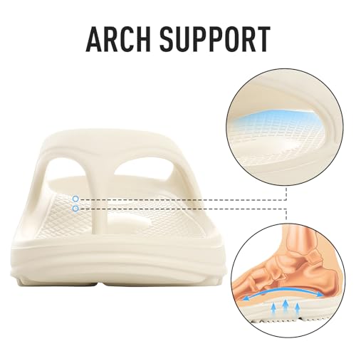 Image of shevalues Orthopedic Sandals for Women Arch Support Recovery Flip Flops Pillow Soft Summer Beach Shoes