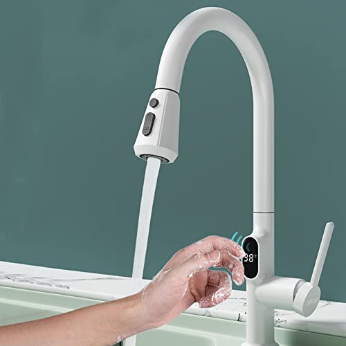 Robinet de cuisine en laiton avec douchette extractible et mitigeur d'évier - 3