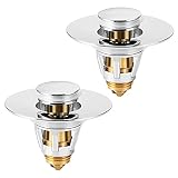 Drifop Universal Bathroom Sink Stopper, Basin Pop-up Sink Drain Strainer, Bathroom Sink Plug with St