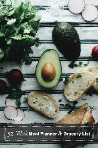 52-Week Menu Planner & Grocery List, 6 inches x 9 inches, Weekly Shopping List: Save Time & Money by Meal Planning with a Weekly Menu Journal and Tracker for Healthy Living