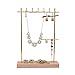 Produktbild SSMDYLYM Massivholz Metall Ohrringe Display Halter Halskette Anhänger Display Stand Schmuck Display Halter Armbänder anzeigen Rack
