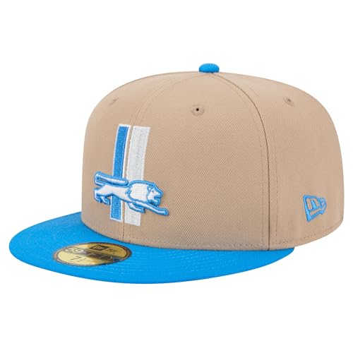 Gorra New Era para hombre Detroit Lions Tan 59FIFTY miniatura 1