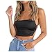 Produktbild Weste Damen Sommer, KIMODO Frauen Sexy V Ausschnitt Ärmelloses Oberteil Sport Tank Top Vest Träger Bluse Hemd T Shirt Kurzarm Shirt (Schwarz-F, S)