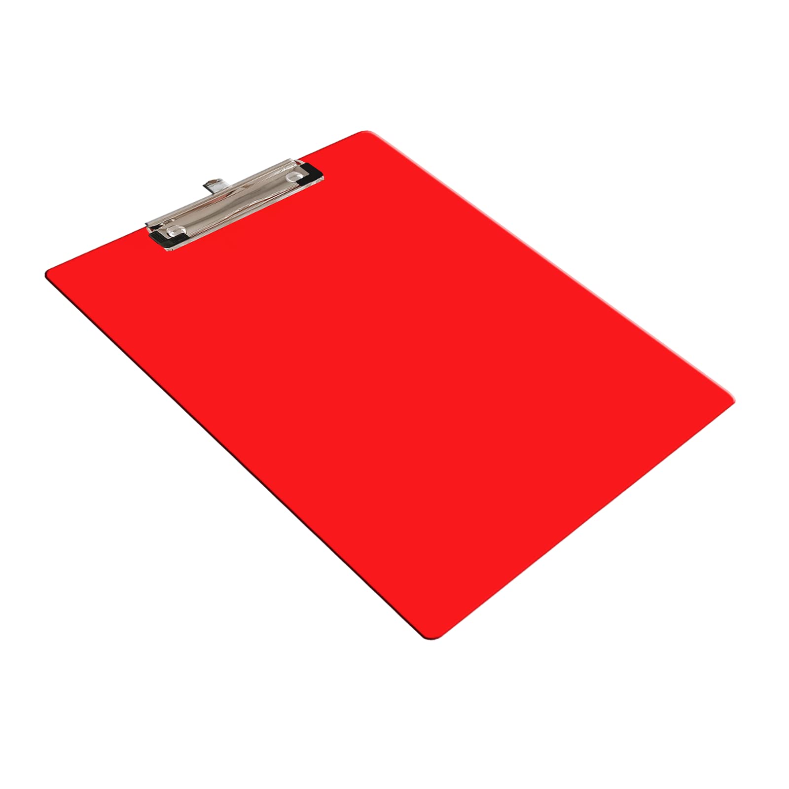 Eduway Lavagna in legno per scrittura/esami/appunti con superficie di scrittura sul retro – MDF leggero | clip resistente per ufficio, scuola, casa, università, negozio, rosso, confezione da 1