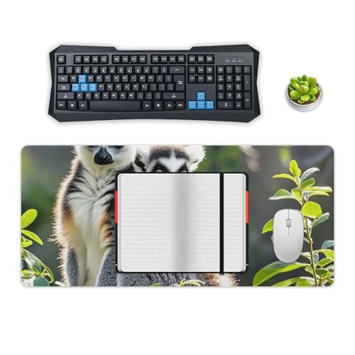 Tapis de souris lémurien antidérapant grand format pour ordinateur - 4