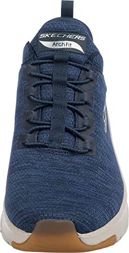 Skechers Skechers Men's Arch Fit Waveport Sneaker, Navy Mesh Trim, 14