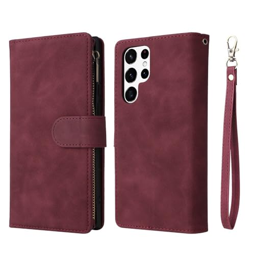 Étui cuir Samsung Galaxy S25 Edge bordeaux idéal pour vos déplacements professionnels et sorties - 7