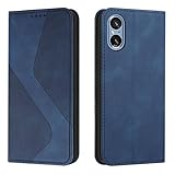 LODROC Xperia 5 v ケース 手帳型 エクスペリア 5 V 財布型 カバー SO-53D docomo 手帳型ケース LODROC スマホケース SOG12 au ケース スタンド機能 カードポケット収納 耐衝撃 Xperia 5 v 適応6.1インチ ケース 手帳型 - 青