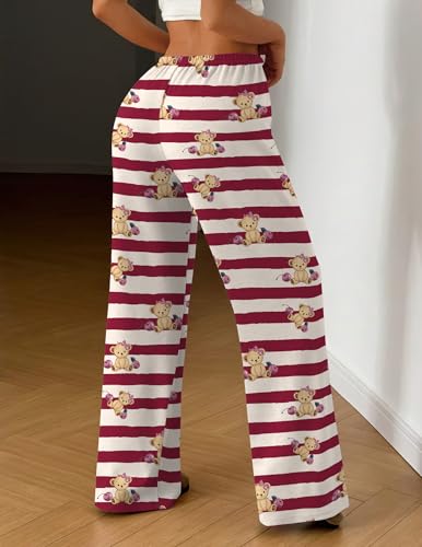 Image of Ekouaer Women Pajama Pants Comfy Pj Bottom with Pockets Stretch Plaid Sleepwear