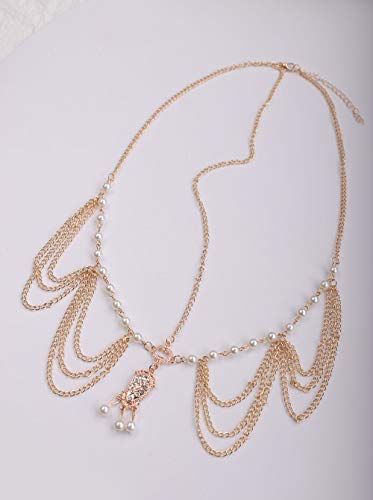 Chargances Dainty Women Head Chain Gold-Tone Rhinestone Crystal Bridal Head Chain Wedding Hair Accessorie Indian Costume Jewelry Egyptian Headband Belly Dance Or 1920S Fashion Style Party Headpiece For Women #TOP2