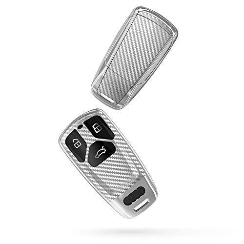 kwmobile autosleutelhoes compatibel met Audi 3-knops Smartkey autosleutel (alleen Keyless Go) - TPU beschermhoes… - Image 4