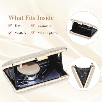 champagne glitter clutch bag | gemaakt van prachtig satijn | Aimee