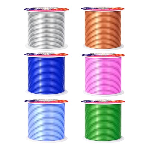Image of Mandala Crafts 16 GA Pink Green Blue Assorted Anodized Aluminum Craft Wire | 390 FT, Colored, Flexible, Bendable for Bonsai Armature Sculpting Wire Wrapping Jewelry Making, Weather & Tarnish Resistant
