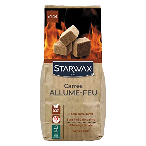 STARWAX Anzünder für Grill, Ofen und Kamin x144 - ideal für schnelles, sauberes und geruchloses Anzünden