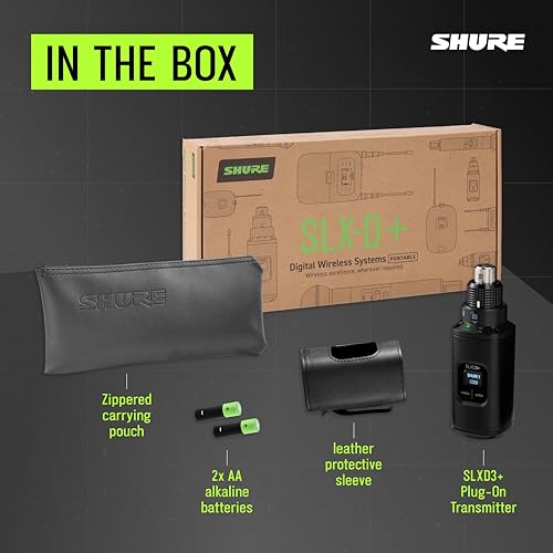 Image of Shure SLXD3+ Plug-On Wireless XLR Transmitter