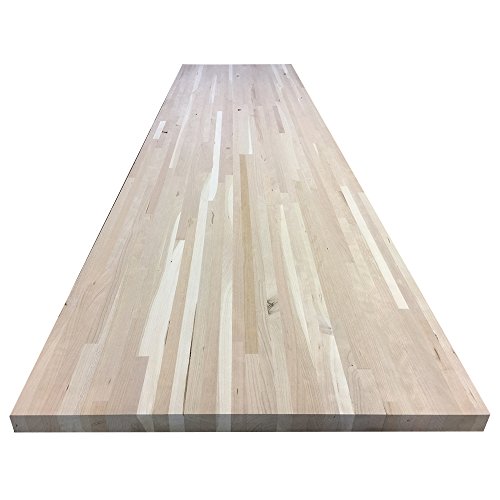 Unfinished Cherry Butcher Block Table/Counter/Island Top With Square Edge 12"W X 12"L X 1-1/2"Thick #TOP1