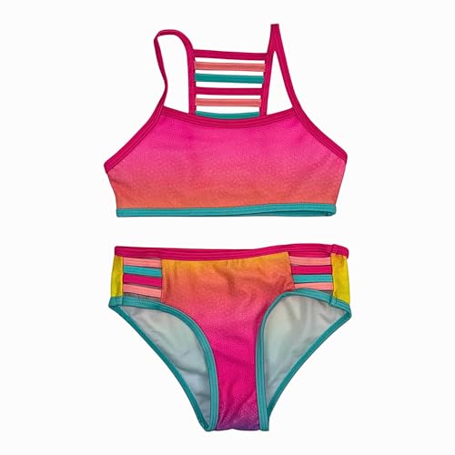 Image of Girls' 2-Piece Tankini Swimsuit Cute Beach Swimwear Summer Bathing Suits for 4-16 Years Girls