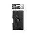 Reiko Wireless Leather Horizontal Phone Pouch with Metal Logo - Black