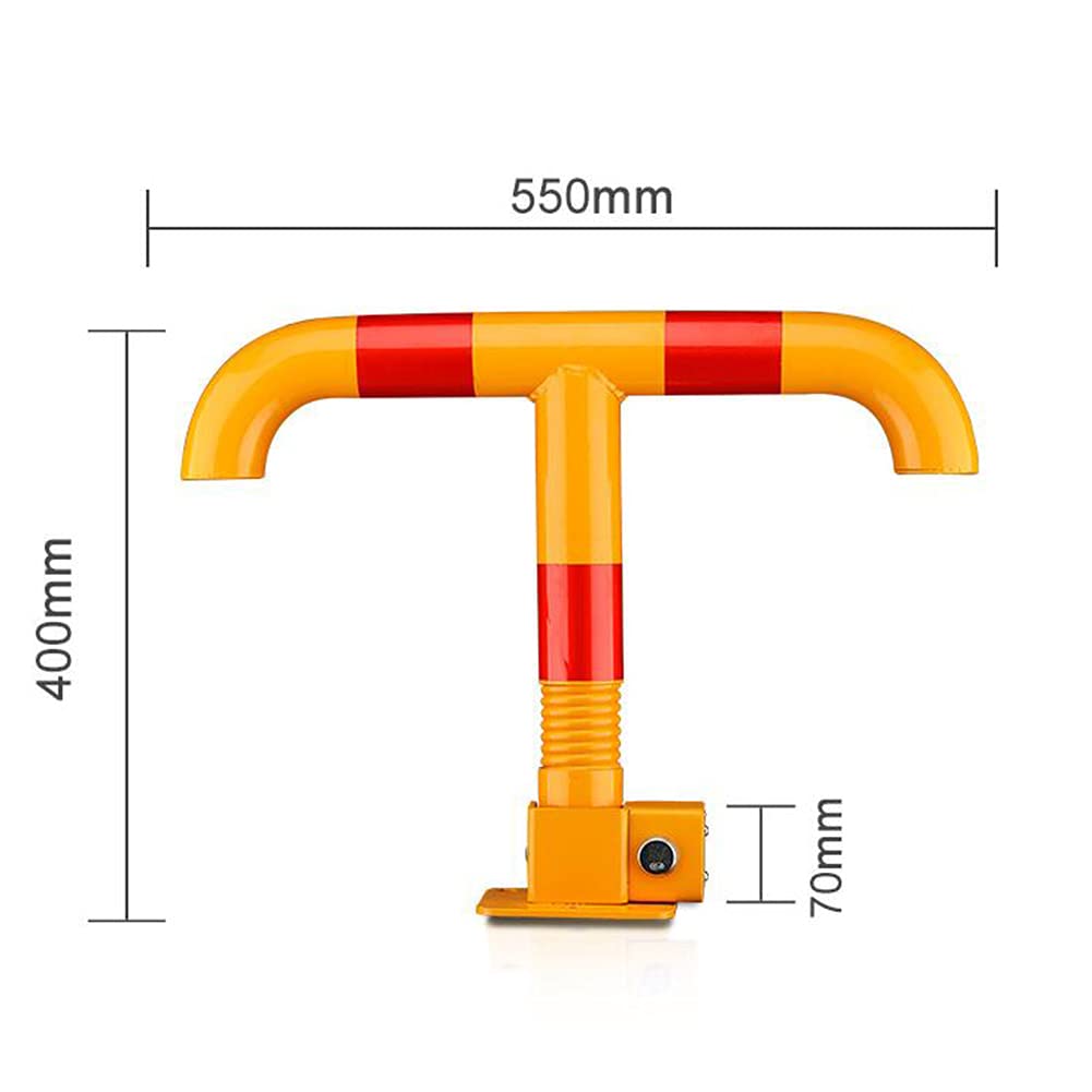 Barreras de estacionamiento de carril plegables para estacionamiento de automóviles en Forma de T, postes de seguridad para Uso Privado, comercial, con tornillos y Llave