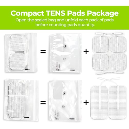 Image of AUVON Dual Channel TENS Unit Muscle Stimulator Machine with 20 Modes, 2 inch and 2 inchx4 inch TENS Unit Electrode Pads (Black)