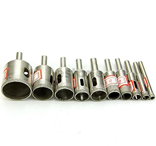 Juego de 10 brocas diamantadas para vidrio y mármol miniatura 3